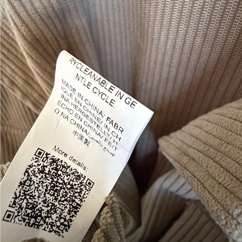NWOT New XL 12 SHEIN flap pocket Corduroy Button-Up Jacket blazer olive green - Picture 11 of 17